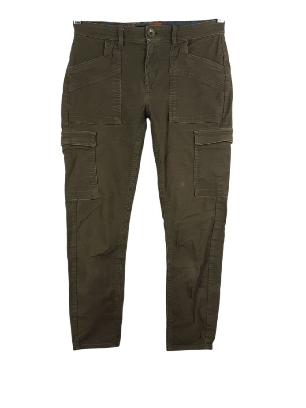 Prana Green Cargo Utility Skinny Pants Hiking Camping Activewear Size 4